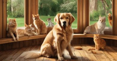 Animales en una sala