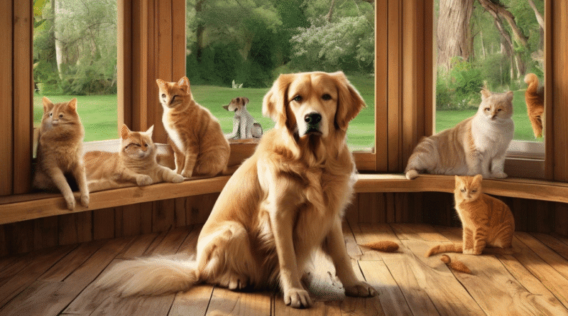 Animales en una sala